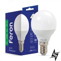 LED лампа Feron 25671 Standart E14 6W 2700K 4,5x8,2 см фото