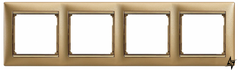 Рамка четырехместная Valena матовое золото 770304 Legrand фото
