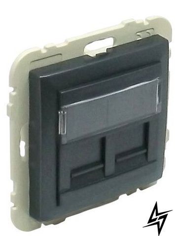 Механизм компьютерной розетки RJ45 Efapel 21975 TIS Logus 90, серый матовый фото