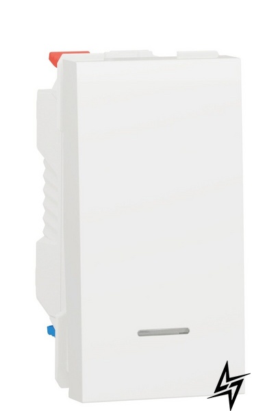 Одноклавішний вимикач NU310618N з підсвічуванням схема 1 10А 1М білий Unica New Schneider Electric фото