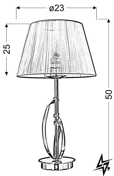 Настільна лампа Candellux 41-55071 DIVA 1хE27 50х23 см  фото наживо, фото в дизайні інтер'єру