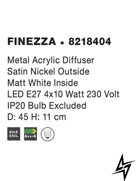 Потолочный светильник Nova luce Finezza 8218404  фото в живую, фото в дизайне интерьера