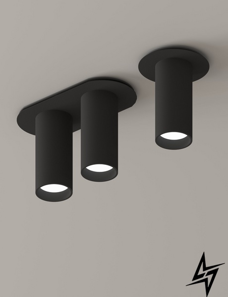 Потолочный светильник Spot 2S Black (RAL 9005) Черный  фото в живую, фото в дизайне интерьера