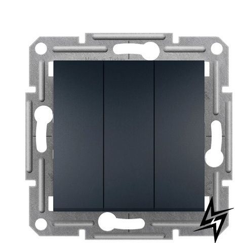 3-клавишный выключатель Schneider Electric EPH2100171 Asfora, антрацит, матовый, 10 А, IP20 фото