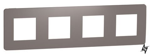 4-постовая рамка Schneider Electric NU280816 Unica Studio Color, коричневая, матовая, пластик NU280816 фото