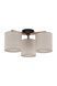 Стельова люстра TK Lighting Deva 6865 на 3 лампи E27 коричневий чорний і бежевий 22 &times; 45 см - зображення 1