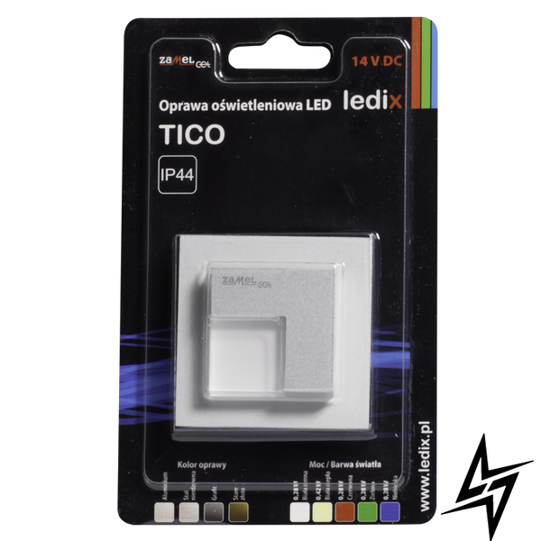 Настенный светильник Ledix Tico с рамкой 05-111-11 накладной Алюминий 5900K 14V ЛЕД LED10511111 фото в живую, фото в дизайне интерьера