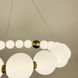 Підвісна люстра Mysa Pearl на 3 світлові режими в 2-х розмірах LE41252 LED 20W 3000–4500–6000K 60x60см Латунь/Білий MJ 10 фото в дизайні інтер'єру, фото наживо 11/11