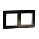 Рамка 2 поста Schneider Electric SDD361802 Sedna Elements чорне скло пластик фото 1/2