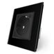 Розумна розетка ZigBee з заземленням Livolo чорний (704000812) фото