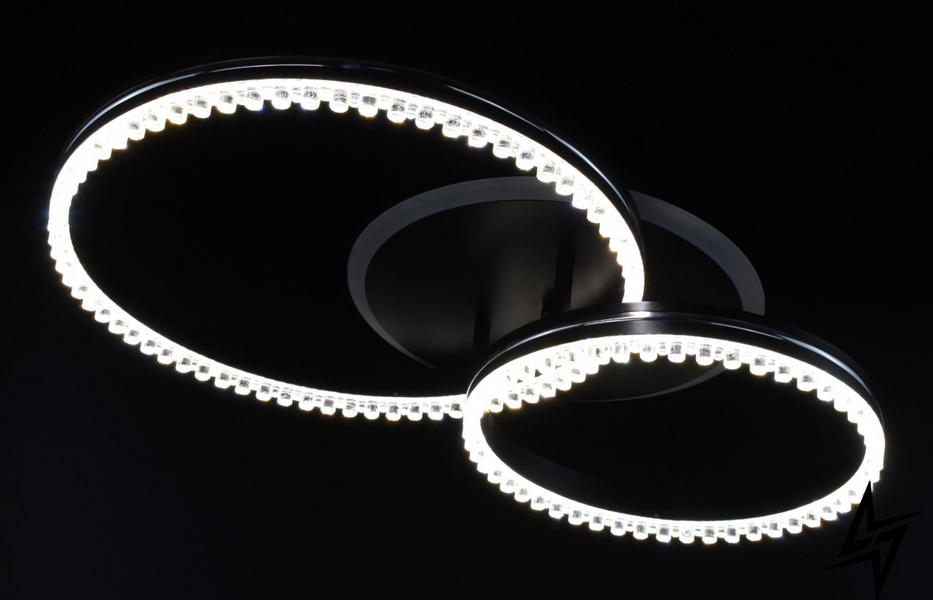 Люстра потолочная LED с пультом L23-36941 Черный A55061/2B-rgb-bk+ch фото в живую, фото в дизайне интерьера