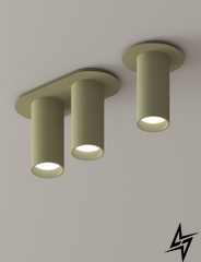 Стельовий світильник Spot 1S Green beige (RAL 1000)  фото наживо, фото в дизайні інтер'єру