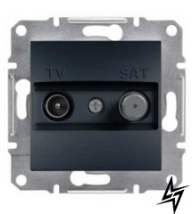 Розетка TV-SAT крайова без рамки антрацит Asfora, EPH3400171 Schneider Electric фото