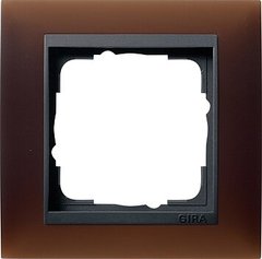 021113 Рамка Event Темно-коричневый / Черный 1-постовая Gira