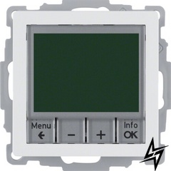 Цифровий термостат 20446089 QX з дисплеєм 8А / 250В (полярна білизна) Berker фото