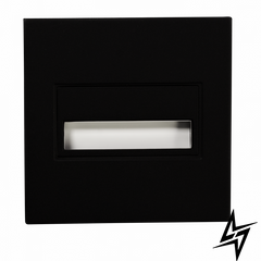 Настінний світильник Ledix Sona квадратна 14-211-61 врізний Чорний 5900K 14V LED LED11421161 фото наживо, фото в дизайні інтер'єру