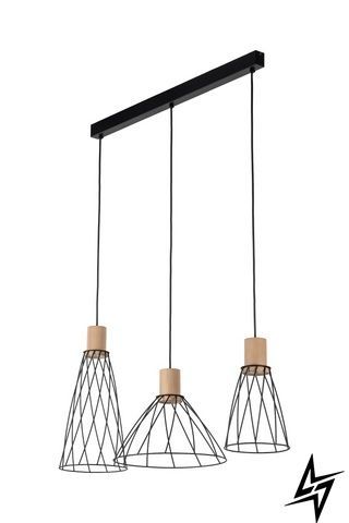 Люстра TK Lighting Modesto 10158 на 3 лампы GU10 черный и коричневый 140 &times; 82 &times; 30 см фото