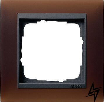 021113 Рамка Event Темно-коричневий / Чорний 1-постова Gira фото