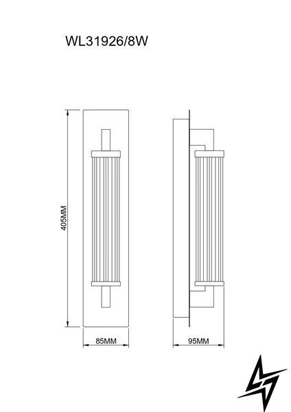 Бра настенная Zumaline Doria WL31926/8W LED 8W 225Lm 3000K Черный фото