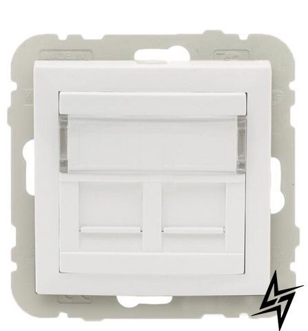 Механизм компьютерной розетки RJ45 Efapel 21975 TBR Logus 90, белый глянец фото