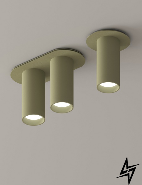 Потолочный светильник Spot 1S Green beige (RAL 1000) Бежевый  фото в живую, фото в дизайне интерьера