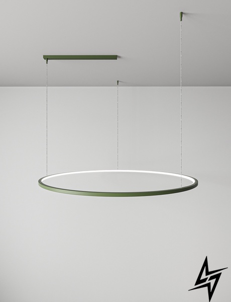Подвесной светильник Ring 900 Forest (RAL 6003) Зеленый LED 5300Lm 3200K  фото в живую, фото в дизайне интерьера