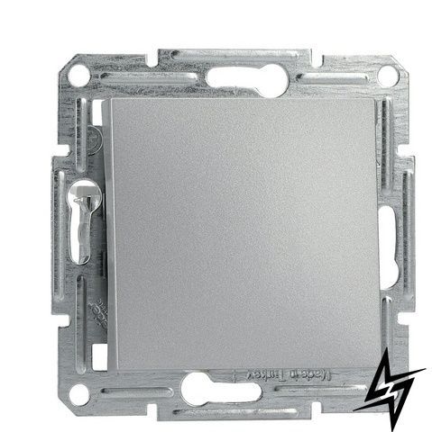 Выключатель 1-клавишный без рамки алюминий Schneider Electric Asfora EPH0100161 фото
