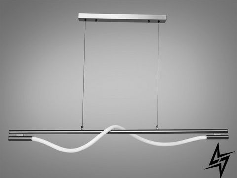 Сучасна LED люстра 32 Вт hoselight хром чорна Kotile 23-32830 23-32830 фото