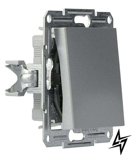 Выключатель 1-клавишный без рамки алюминий Schneider Electric Asfora EPH0100161 фото