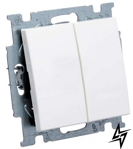 Двоклавішний прохідний вимикач Basic 55 2006/6/6 UC-94-507 (білий) 2CKA001012A2144 ABB фото