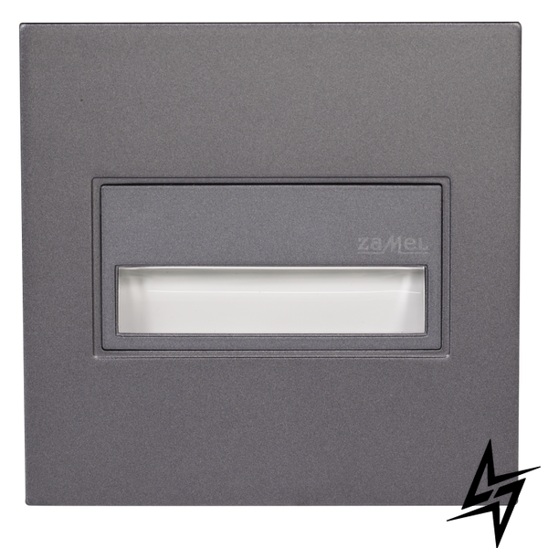 Настінний світильник Ledix Sona квадратна 14-211-36 врізний Графіт RGB 14V LED LED11421136 фото наживо, фото в дизайні інтер'єру