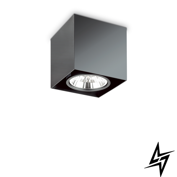 Точечный накладной светильник Ideal Lux Mood Pl1 D15 Square Nero 243931 47732 фото в живую, фото в дизайне интерьера