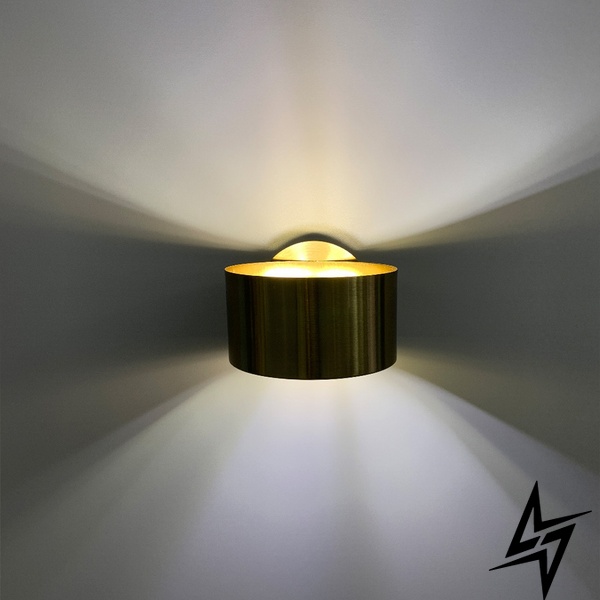 Настенный латунный круглый светильник LE37886 1xE27 Золото WB 8/1 фото в живую, фото в дизайне интерьера