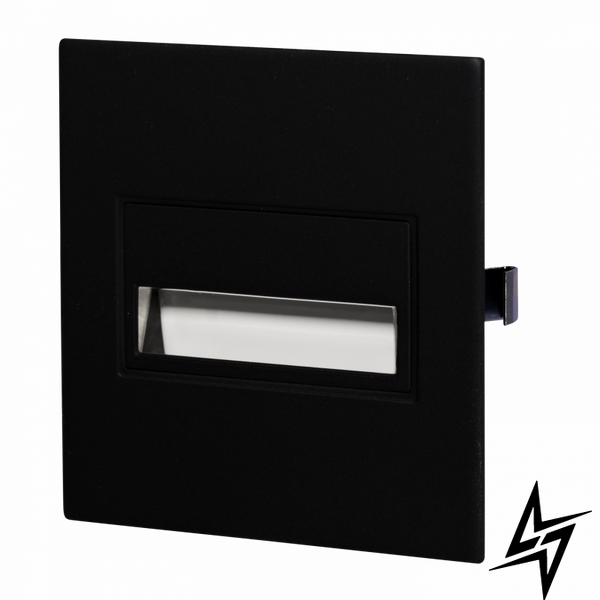 Настінний світильник Ledix Sona квадратна 14-211-61 врізний Чорний 5900K 14V LED LED11421161 фото наживо, фото в дизайні інтер'єру