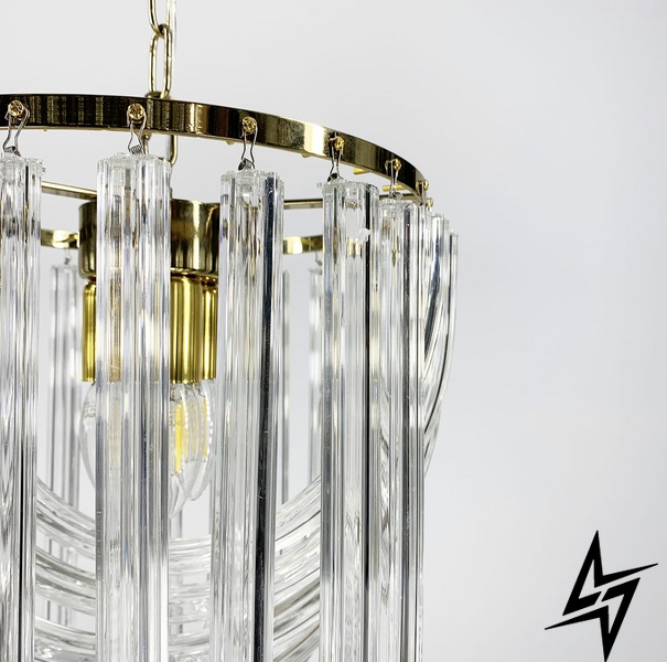 Подвесной светильник Flow Light в золотом каркасе LE26779 1xE14 30x30см Золото SA 36 фото в живую, фото в дизайне интерьера