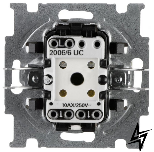 Двоклавішний прохідний вимикач Basic 55 2006/6/6 UC-94-507 (білий) 2CKA001012A2144 ABB фото