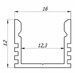 LED-профиль накладной анодированный, 2 метра ЛП12_2 - изображение 3