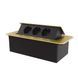 Мебельная розетка тройная Livolo черные в золотом (VL-SHS013-TCBP-A) фото
