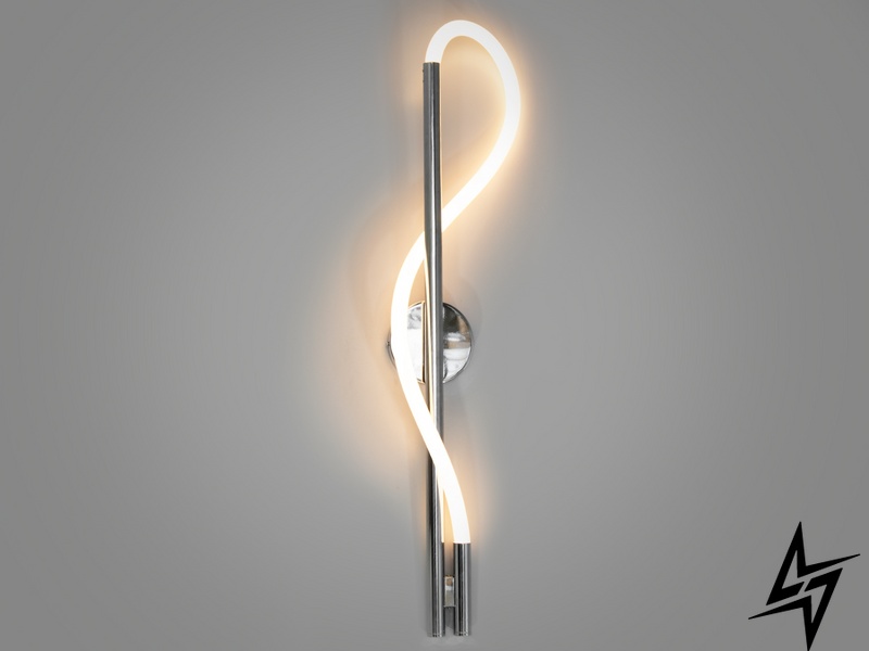 Современный светодиодный светильник шланг 14W Hoselight D23-31970 хром SY9607-CH фото в живую, фото в дизайне интерьера