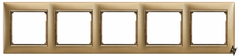 Рамка пятиместная Valena матове золото 770305 Legrand фото