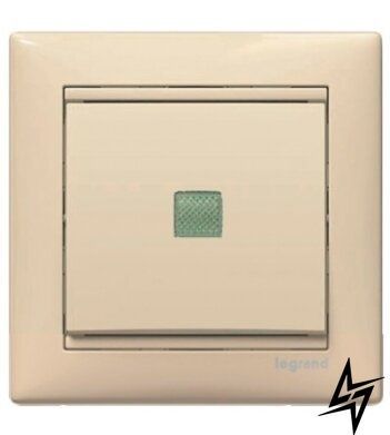 Обычный 1-клавишный выключатель с подсветкой Legrand 774326 Valena Classic, бежевый, 10 А, IP20 774326 фото