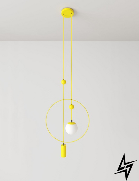 Підвісний світильник Sunderline CB Lemon (RAL 1012) Жовтий  фото наживо, фото в дизайні інтер'єру