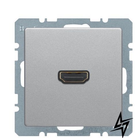 HDMI розетка Q.x 3315426084 (алюминий) Berker фото