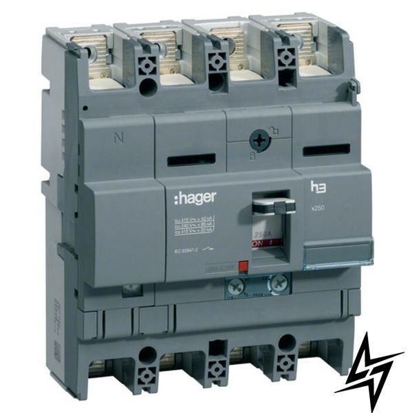Корпусний автоматичний вимикач Hager HNB161H 4P, 160 А, 40 кА HNB161H фото