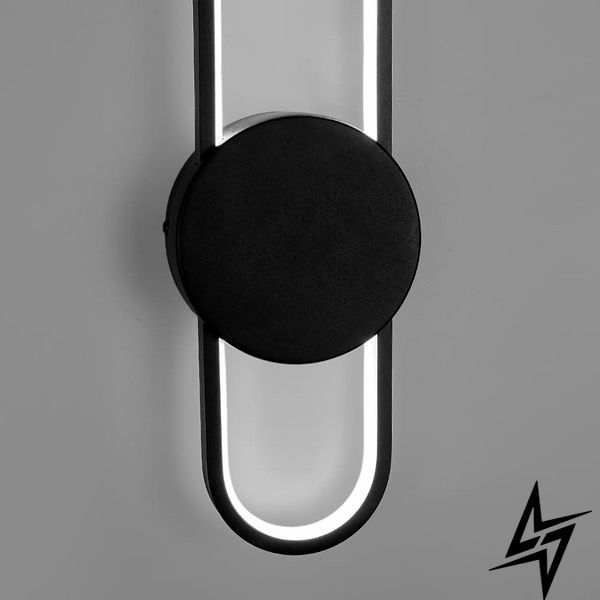 Настінне бра з вимикачем 60&times;12 см чорне 26-11386 W009/600 BK фото