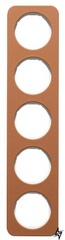 П'ятимісна рамка R.1 10152369 (коричневий / полярна білизна) Berker фото