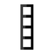 4-постовая рамка JUNG A5584BFSW A 550, черная глянцевая A5584BFSW - изображение 1
