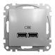 USB-розетка Schneider Electric SDD113401 Sedna Design, алюминий, глянцевая, IP20 - изображение 2