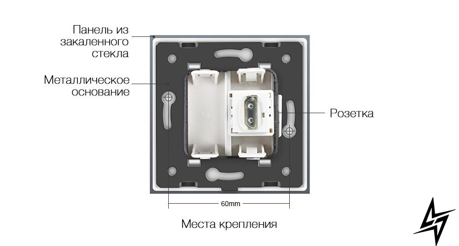 Розетка HDMI Livolo белый стекло (VL-C791HD-11) фото