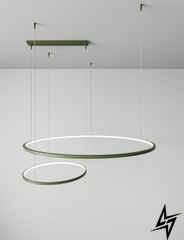 Подвесной светильник Ring Mix Forest (RAL 6003) Зеленый LED 8600Lm 3200K  фото в живую, фото в дизайне интерьера